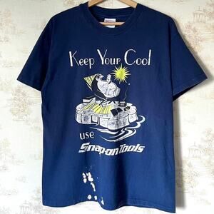 Vintage 90s Snap On Tools T Shirt | Keep Your Cool Penguin | Size Large